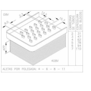 BLOCO FORD F600 AVARENTAO F 11000 / 21000 1991 - VISCONDE