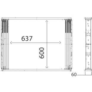 BLOCO INTERCOOLER MERCEDES BENZ L1622 / L1620 / OF1722 / OF1418 2002 > EURO 5 - BEHR HELLA