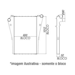 BLOCO INTERCOOLER MERCEDES BENZ LS1938 / LS2638 / LS1645 / LS1634 1998 A 2006 - M. MARELLI