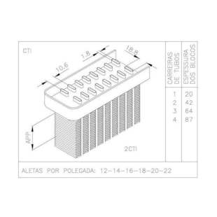 BLOCO MERCEDES BENZ L 1214 > 1618 / 1621 S / INTERCOOLER - VISCONDE