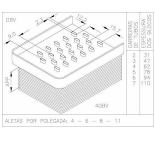 BLOCO MWM D225-6 / D 229-6 - VISCONDE/MODINE