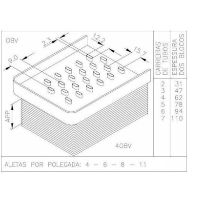 BLOCO PARA CASE W7E / W18 / 20 - VISCONDE