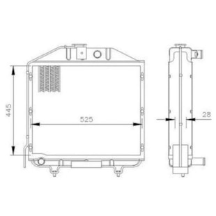 BLOCO RADIADOR 3RVE 8 MWM D225-3 / 4 / D229-3 / 4 - PINGUIM