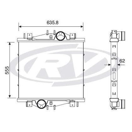 BLOCO RADIADOR FORD TC 59 COLHEITADEIRA - VISCONDE