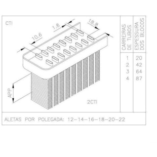 BLOCO RADIADOR MERCEDES BENZ LS 1935 / 1941 / 2635 / 2325 - VISCONDE