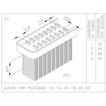 BLOCO RADIADOR VW VOLKSWAGEN 24-220 / 24-250 / 26-300 - 2000 > / 26-260 / 31-260 ELETRÔNICO - VISCONDE