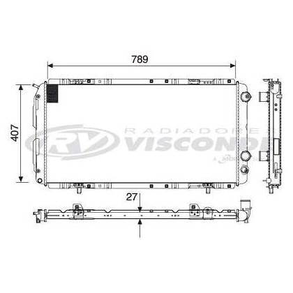 BLOCO RADIADOR VW VOLKSWAGEN ONIBUS 16-210 BETA - VISCONDE
