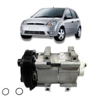 COMPRESSOR AR CONDICIONADO FORD ESCORT 1983 A 2003/ECOSPORT 2003 A 2012/FIESTA 1995 A 2019/ KA 1997 A 2015/ RANGER 1998> - MAHLE