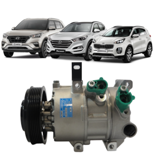 COMPRESSOR DVE16N HYUNDAI CRETA / TUCSON 2017 A 2021 / KIA SPORTAGE 2017 EM DIANTE - PROCOOLER