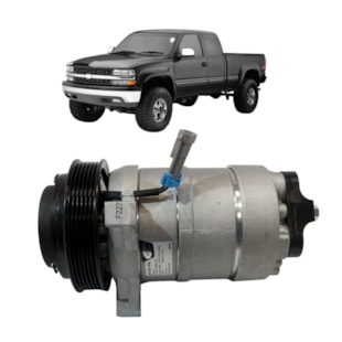 COMPRESSOR GM SILVERADO 6CC 2.5/4.2 DIESEL / 4.2 6CC GASOLINA 1997 A 2000 - M. MARELLI