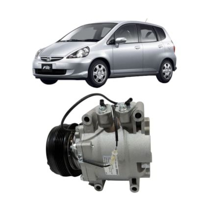 COMPRESSOR HONDA FIT 1.4 8V DE 2003>2008 GASOLINA/FLEX / FIT 1.5 16V DE 2005>2008 GASOLINA - MAHLE