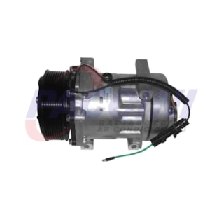 COMPRESSOR PARA NEW HOLLAND W170 / CAMINHAO VOLVO / SCANIA / CATERPILLAR 938H 7CAM15C 8PK 24V PASSANTE - DENSO