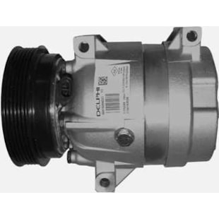COMPRESSOR RENAULT MASTER (MODERNA) / MEGANE 1.6 16V 2001 A 2006 / SCENIC 1.6 16 V 2001 A 2012 124MM 6PK  - DELPHI