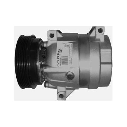 COMPRESSOR RENAULT MASTER (MODERNA) / MEGANE 1.6 16V 2001 A 2006 / SCENIC 1.6 16 V 2001 A 2012 124MM 6PK  - DELPHI