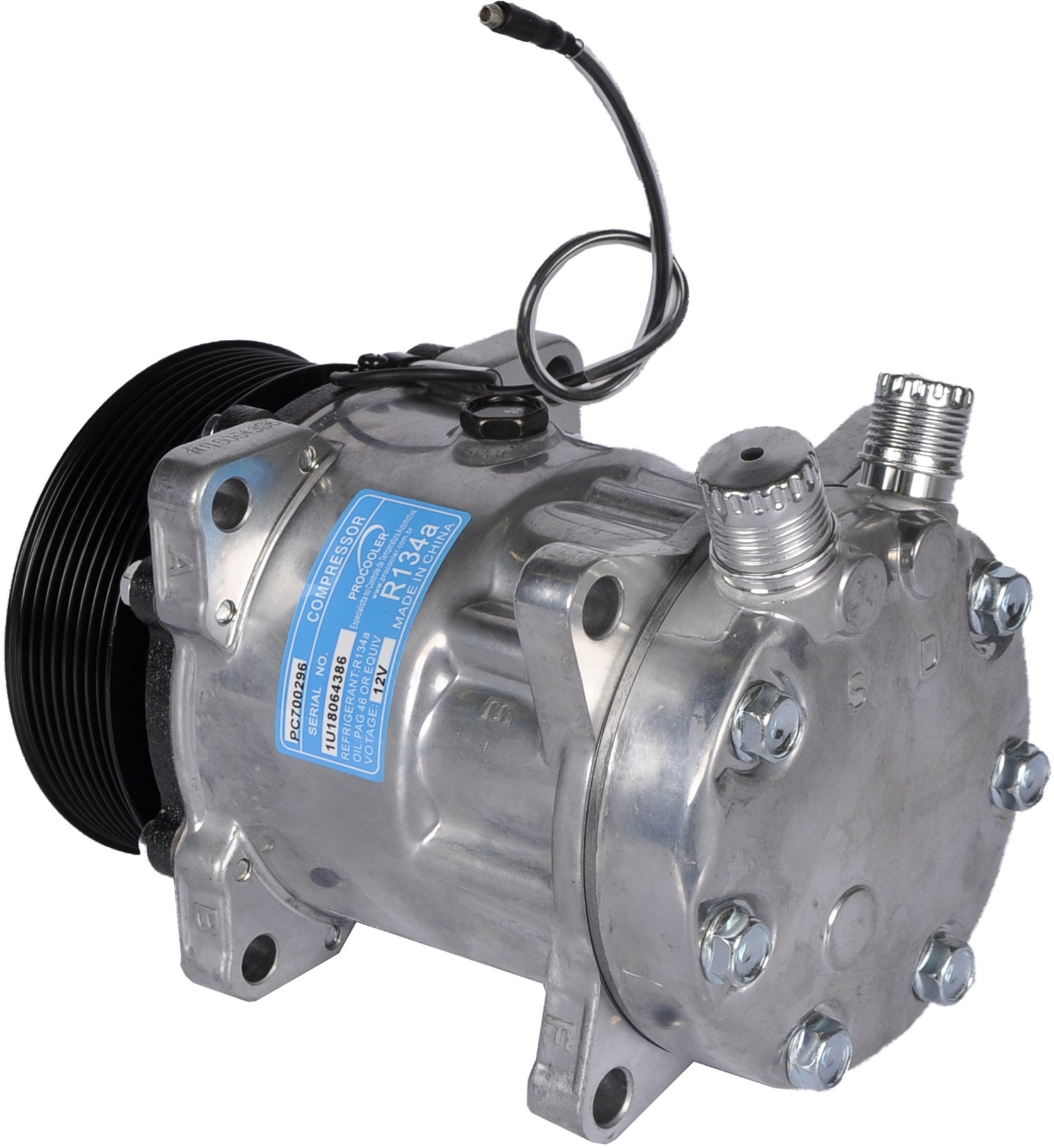 COMPRESSOR UNIVERSAL SD7H15 8PK 8ORELHAS SAIDA VERTICAL 12V