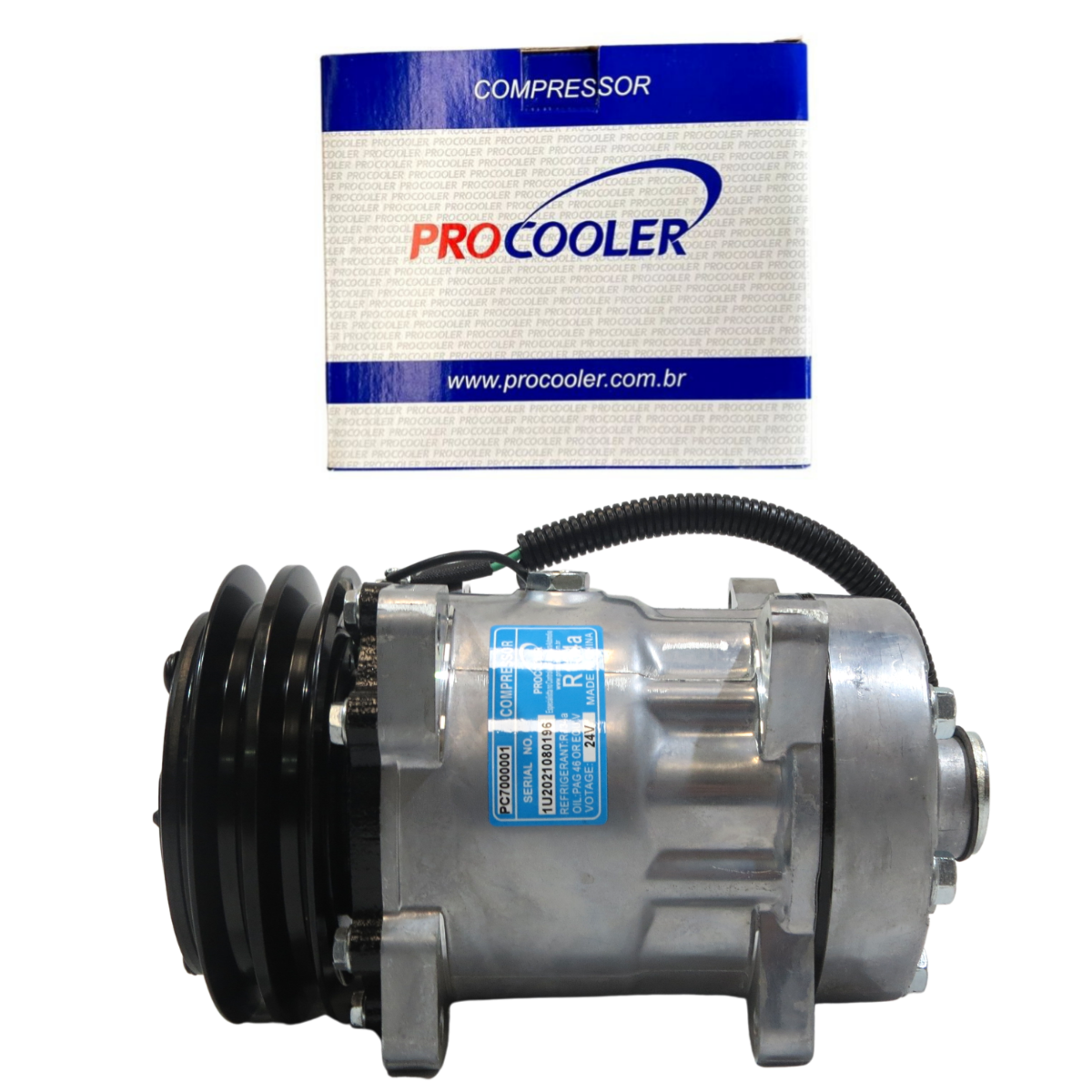 Compressor de Ar-condicionado Compressor Universal Sd7H15 Polia