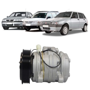 COMPRESSOR VW GOL / PARATI 1.0 1999 A 2008 / FIAT UNO 1.0 2000 A 2009 GAS - DENSO