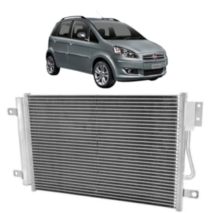 CONDENSADOR FIAT DOBLO/ IDEA 1.4/ 1.8/ PALIO 1.0 /1.8/ WEEKEND 1.6/1.8/ SIENA 1.0/1.8/ STRADA 1.4/1.8 COM AR / MANUAL  - DENSO