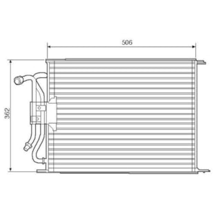 CONDENSADOR FORD COURRIER / FIESTA 1996 A 1999 MOTOR ENDURA 1.0 / 1.3 / 1.4 16V - MCQUAY