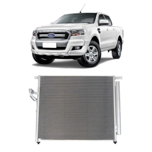 CONDENSADOR FORD RANGER 2.2 / 2.3 / 2.5 MULTI-FLOW 2012 A 2017 FLEX / GASOLINA / TROLLER T4 3.2 TURBO DIESEL 2012 A 2021 - PROCOOLER