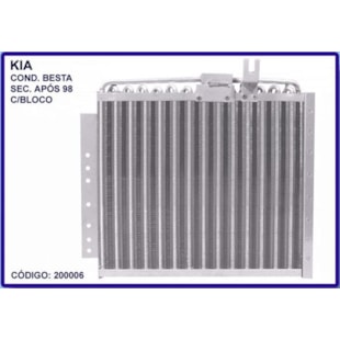 CONDENSADOR KIA BESTA SEC APOS 1998 COM BLOCO - IMPORTADO