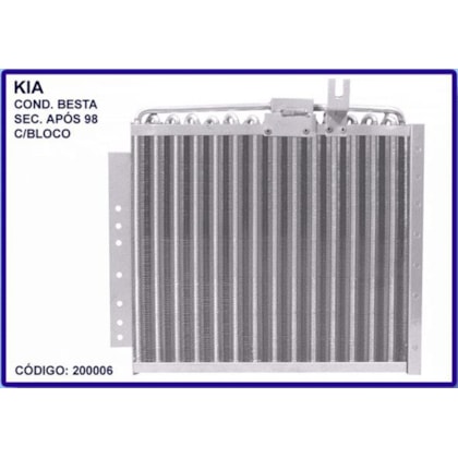 CONDENSADOR KIA BESTA SEC APOS 1998 COM BLOCO - IMPORTADO