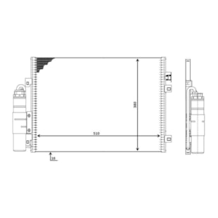 CONDENSADOR RENAULT LOGAN / SANDERO 1.0 / 1.6 8V / 16V 2007 A 2014 MANUAL  - MAHLE