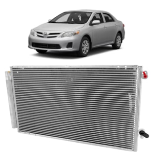 CONDENSADOR TOYOTA COROLLA TODOS 2008 A 2018 SEM SUPORTES - DENSO