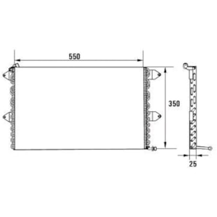 CONDENSADOR VW VOLKSWAGEN POLO CLASSIC 1.0 / 1.6 / 1.8 1997 A 2010 MANUAL - VALEO