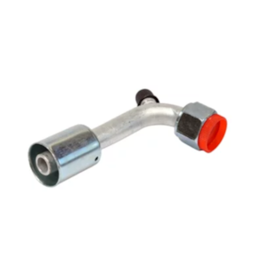 CONEXAO 90º FEMEA ALUMINIO 08MM O'RING VALVULA DE SERVICO R134A COM CLIP - PROCOOLER