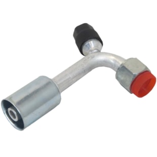 CONEXAO 90º FEMEA ALUMINIO 08MM O'RING VALVULA DE SERVICO R134A COM CLIP - PROCOOLER