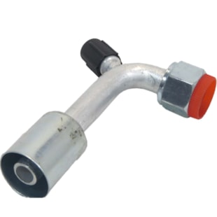 CONEXAO 90º FEMEA ALUMINIO 10MM O'RING VALVULA DE SERVICO R134A COM CLIP - PROCOOLER CONEXAO 90º FEMEA ALUMINIO 10MM O'RING VALVULA DE SERVICO R134A COM CLIP - PROCOOLER