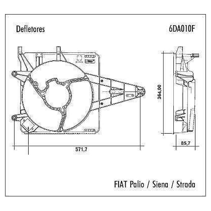 DEFLETOR FIAT PALIO / SIENA / STRADA MPFI / 1.5/1.6 8/16V 1996 A 2000 SEM AR - VALEO DEFLETOR FIAT PALIO / SIENA / STRADA MPFI / 1.5/1.6 8/16V 1996 A 2000 SEM AR - VALEO