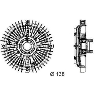 EMBREAGEM VISCOSA AUDI A4 / A6 2.4 / 2.7 / 2.8 V6 VW VOLKSWAGEN PASSAT 2.8 V6 1996 A 2005 MANUAL OU AUTOMATICO - BEHR HELLA