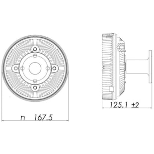 EMBREAGEM VISCOSA MERCEDES L1218 / 1418 / 1620 / LK1620 / OF1721 - BEHR HELLA