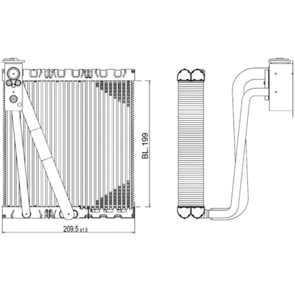 EVAPORADOR RENAULT DUSTER / LOGAN / SANDERO 2007 > / OROCH 2016 > COM VALVULA - BEHR HELLA EVAPORADOR RENAULT DUSTER / LOGAN / SANDERO 2007 > / OROCH 2016 > COM VALVULA - BEHR HELLA