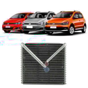 EVAPORADOR VW VOLKSWAGEN NOVO GOL 2008 > / VOYAGE / SAVEIRO / FOX / SPACE FOX / CROSS FOX R134A FLUXO PARALELO - ORIGINAL