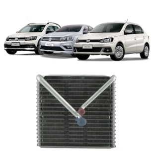 EVAPORADOR VW VOLKSWAGEN NOVO GOL 2008 > / VOYAGE / SAVEIRO / FOX / SPACE FOX / CROSS FOX R134A FLUXO PARALELO - ORIGINAL
