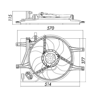 GMV VENTOINHA DEFLETOR FIAT IDEA / PALIO / STRADA / SIENA MOTOR FIRE 8V/16V 1.0 / 1.3 / 1.4 2001 A 2008 COM AR MANUAL - M. MARELLI