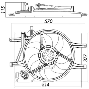 GMV VENTOINHA DEFLETOR FIAT PALIO / STRADA / SIENA MOTOR FIRE 1.0 / 1.4 2007 A 2014 COM AR MANUAL (SISTEMA BEHR) - BEHR HELLA