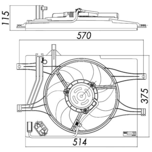 GMV VENTOINHA DEFLETOR FIAT PALIO / STRADA / SIENA MOTOR FIRE 1.0 / 1.4 2007 A 2014 COM AR MANUAL (SISTEMA BEHR) - BEHR HELLA