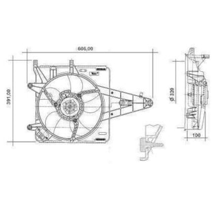 GMV VENTOINHA DEFLETOR FIAT PALIO / WEEKEND / STRADA / SIENA 1.0 / 1.5 / 1.6 8V / 16VMPFI 1996 A 2001 COM AR  - VALEO