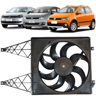 GMV VENTOINHA E DEFLETOR VW VOLKSWAGEN FOX / CROSSFOX 1.0/1.6 / NOVO POLO 1.6/1.8/2.0 COM AR 2006 A 2012 3 PLUGS - PROCOOLER