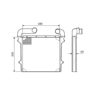 INTERCOOLER FORD ONIBUS B-1618 / 1621 1995 > / VW VOLKSWAGEN ONIBUS 16-180 / 16-210 1995 > BETA 17-230 - VISCONDE