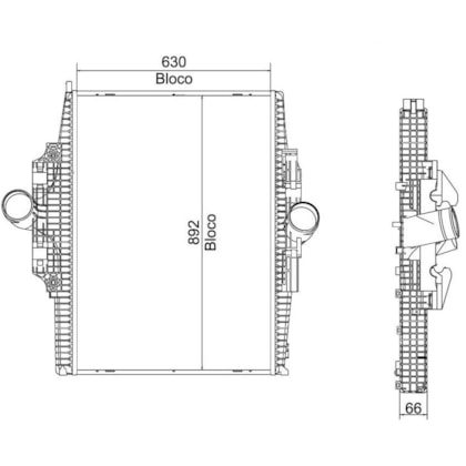 INTERCOOLER MERCEDES BENZ AXOR 2035 / 2044 / 2540 / 2544 / 2640 / 3340 / 3344 MOTOR MERCEDES BENZ OM-457 2005 > - M. MARELLI INTERCOOLER MERCEDES BENZ AXOR 2035 / 2044 / 2540 / 2544 / 2640 / 3340 / 3344 MOTOR MERCEDES BENZ OM-457 2005 > - M. MARELLI