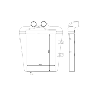 INTERCOOLER MERCEDES BENZ L1214 / L1218 / L1418 / L1414 / L1620 / LK1620 / L1723 1997 A 2005 - MAHLE