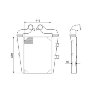 INTERCOOLER MERCEDES BENZ L1214 / L1218 / L1418 / L1414 / L1620 / LK1620 / L1723 1997 A 2005 - VISCONDE INTERCOOLER MERCEDES BENZ L1214 / L1218 / L1418 / L1414 / L1620 / LK1620 / L1723 1997 A 2005 - VISCONDE