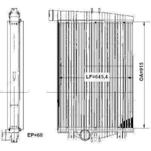 INTERCOOLER MERCEDES BENZ O500 RSD RODOVIARIO 2001 A 2006 - VALEO