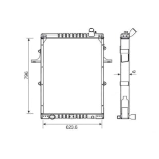 KIT MONTAGEM RADIADOR VW VOLKSWAGEN CAMINHAO 26260 / 31260 MOTOR ELETRONICO / 24-250 CONSTELLATION 2009 - NOBRE