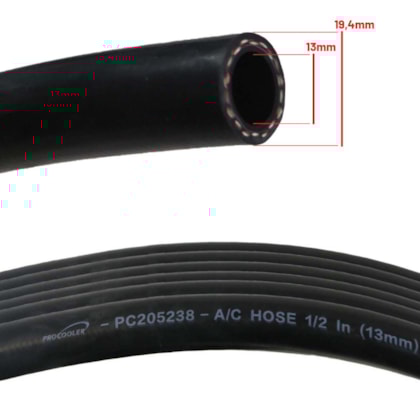 MANGUEIRA AR CONDICIONADO #10 1/2" /R134A UNIVERSAL (PAREDE REDUZIDA) - PROCOOLER MANGUEIRA AR CONDICIONADO #10 1/2" /R134A UNIVERSAL (PAREDE REDUZIDA) - PROCOOLER